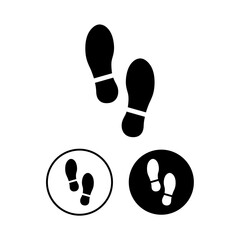 Shoe tread or foot print icon illustration.
Shoe print in black or white color isolated - stock vector. Suitable for app, internet, website, web, mobile, smart phone, banner, sticker, logo, mmt, xu,ui