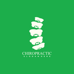 Chiropractic logo design element idea with creative concept green high resolution