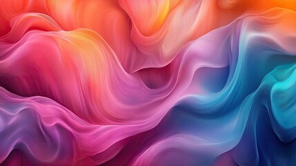 Obraz premium Abstract waves of color, blending seamlessly into a stunning digital composition.