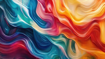 Fototapeta premium Abstract waves of color, moving fluidly and creating a vibrant and energetic backdrop.