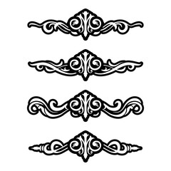 Classic Vintage Baroque Victorian Ornament Frames Separator Elements Classic Wedding Invitation