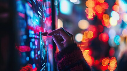 Black Friday deals flashing on a screen, with a shopper navigating an online sale for the best prices.