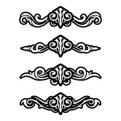 Classic Vintage Baroque Victorian Ornament Frames Separator Elements Classic Wedding Invitation