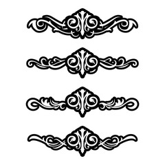 Fototapeta premium Classic Vintage Baroque Victorian Ornament Frames Separator Elements Classic Wedding Invitation