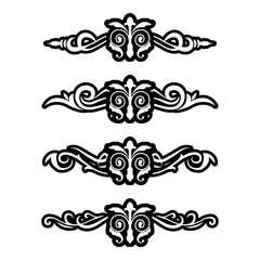 Classic Vintage Baroque Victorian Ornament Frames Separator Elements Classic Wedding Invitation