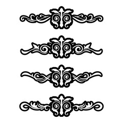 Classic Vintage Baroque Victorian Ornament Frames Separator Elements Classic Wedding Invitation