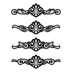 Classic Vintage Baroque Victorian Ornament Frames Separator Elements Classic Wedding Invitation