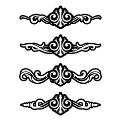 Classic Vintage Baroque Victorian Ornament Frames Separator Elements Classic Wedding Invitation