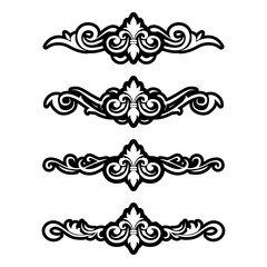 Classic Vintage Baroque Victorian Ornament Frames Separator Elements Classic Wedding Invitation