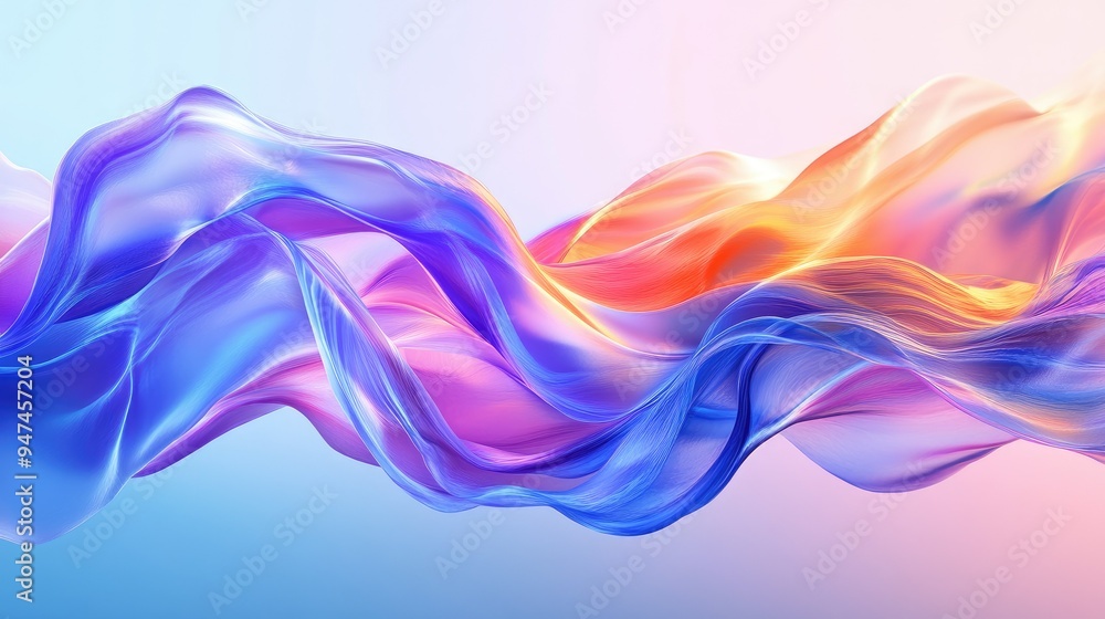 Poster vibrant and flowing abstract waves, creating a perfect backdrop for creative projects.