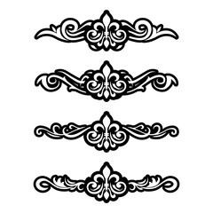 Classic Vintage Baroque Victorian Ornament Frames Separator Elements Classic Wedding Invitation