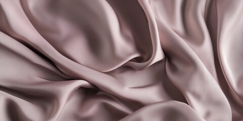 Obraz premium Closeup of rippled pink satin fabric texture background. Luxurious background design 