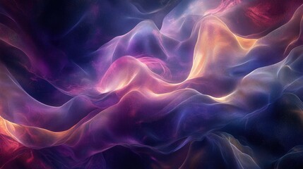 Obraz premium Soft, flowing waves of digital artistry, with ethereal colors blending seamlessly in a mesmerizing pattern.
