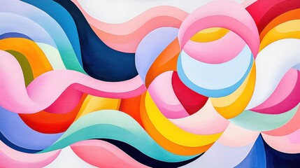 Obraz premium Abstract Colorful Shapes Art Background Design