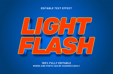 light flash editable text effect in simple and modern text style