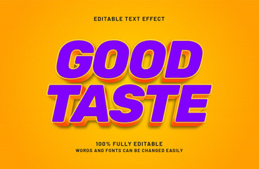 good taste editable text effect in simple and modern text style