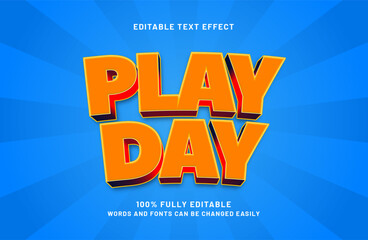 play day editable text effect in happy and smart text style