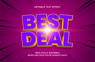 best deal editable text effect in discount and promo text style
