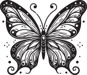 black and white butterflies