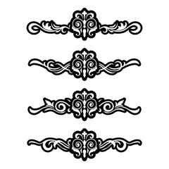 Classic Vintage Baroque Victorian Ornament Frames Separator Elements Classic Wedding Invitation