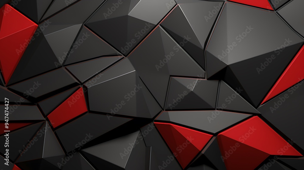 Wall mural 3d rendering geometric model background and copy space 8k