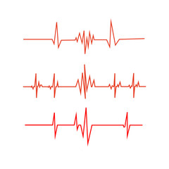 heart line Heartbeat red Ecg Heartbeat Lines