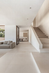 Fototapeta premium Mediterranean luxury property with stylish design in earthy tones. Luxury Real Estate concept image.