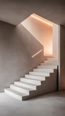 Obraz premium Mediterranean luxury property with stylish design in earthy tones. Luxury Real Estate concept image.