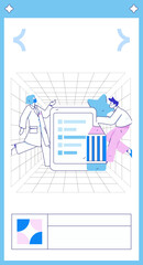 Medical characters fighting the epidemic flat vector concept operation hand drawn illustration
