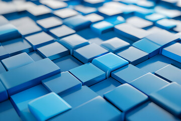 Abstract blue cube pattern, glossy, modern, futuristic.