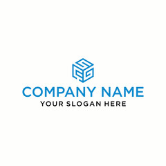 SCG letter logo in the form of hexagons and cube logos with letter designs for corporate identity