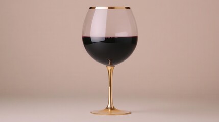 Red wine from France in a luxurious wine glass, red wine, France, luxurious