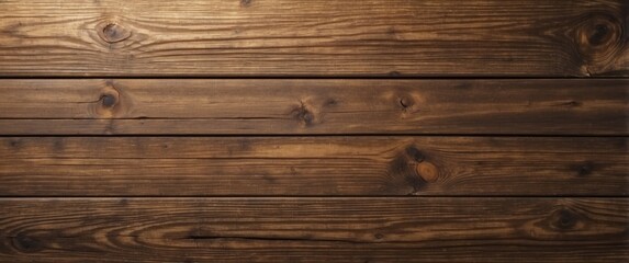 Naklejka premium Close-up of Weathered Brown Wooden Planks