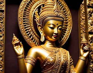 Examine the materials and techniques used in traditional Thai sculpture.