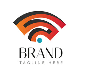 Wi-fi logo icon design template elements. Usable for Branding and Business Logos.
