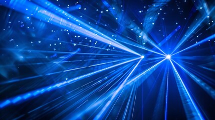 Fototapeta premium Abstract Blue Lights in the Night Sky