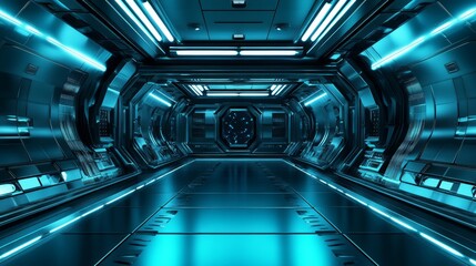 Obraz premium Science fiction background image of futuristic technology