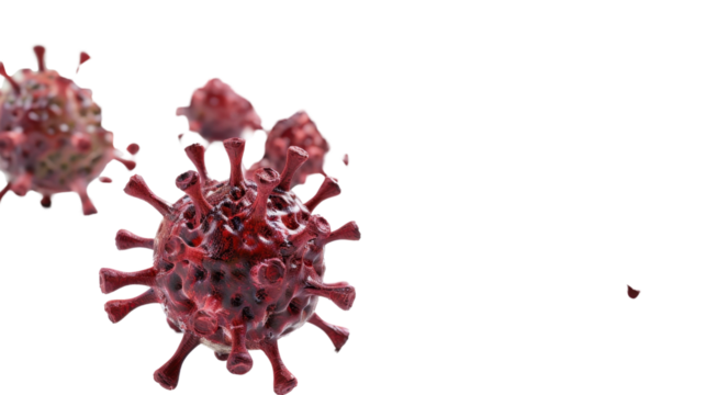 Virus isolated on white background