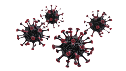 Virus isolated on white background