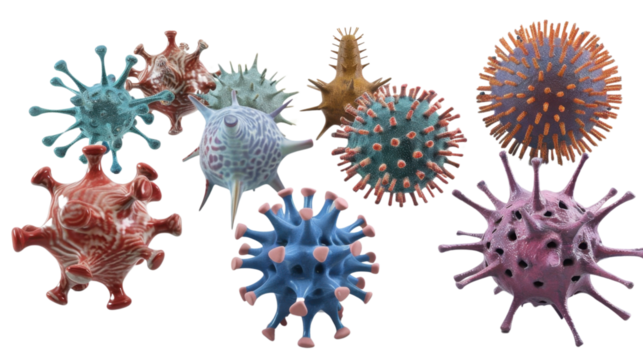 Virus isolated on white background