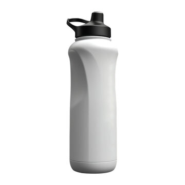 Blank white plastic sport water sport bottle