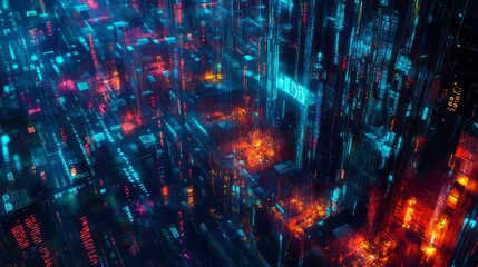 Obraz premium Science fiction background image of futuristic technology