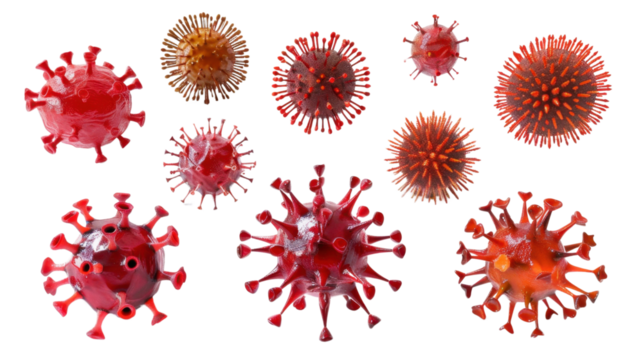 Virus isolated on white background