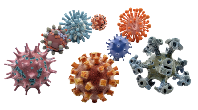 Virus isolated on white background