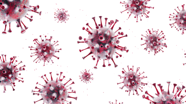 Virus isolated on white background