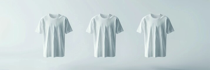 Clean One Color T-shirt Mockup Isolated on White Background for Your Designs