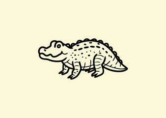 Vector illustration of Crocodile Logo Design