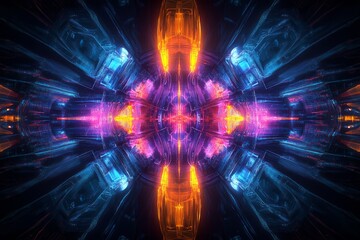 Obraz premium Science fiction background image of futuristic technology