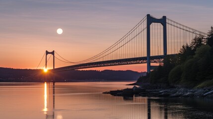 Obraz premium Sunrise Over Bridge