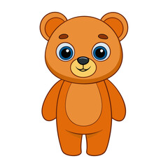 Friendly Cartoon Bear Character Illustration